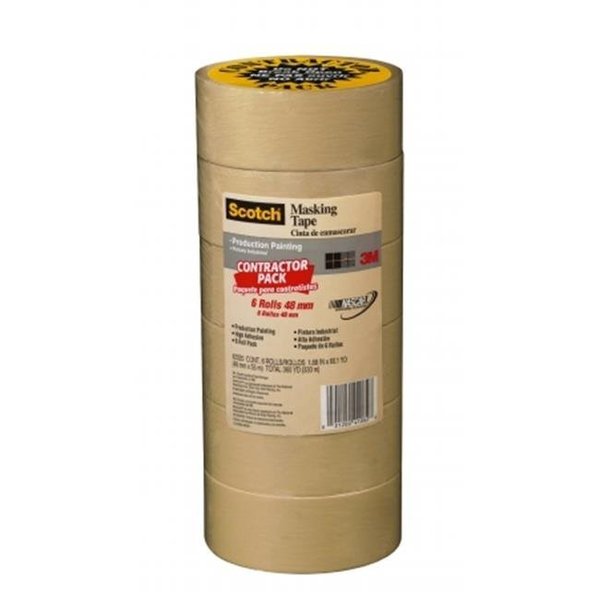 3M 3M 2020-48A-CP 1.88 in. x 60.1 yd. Painting Production Masking Tape 7030729